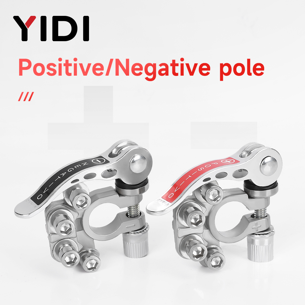 Battery Terminal Clamps Quick Release Brass - 2PCS Auto-accuconnector, snelkoppeling, positief en negatief,