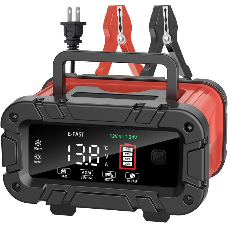 Smart Car Battery Charger 12V 24V 20A - 20A Batterijlader 12V/24V Slimme Autolader voor