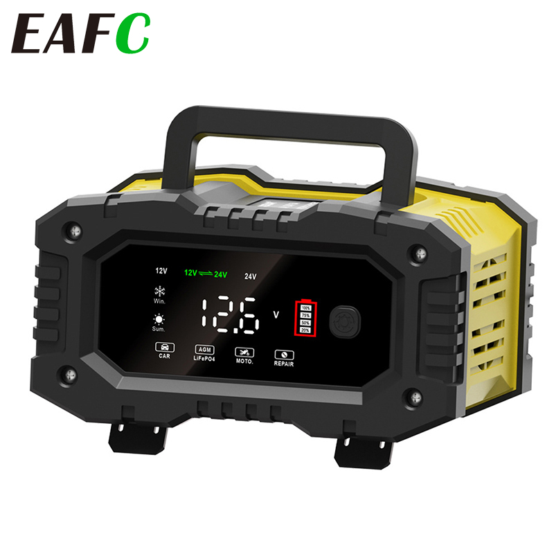 Smart Car Battery Charger 12V 24V 20A - Eafc 12V/24V Volautomatische Acculader 20a/10a Smart
