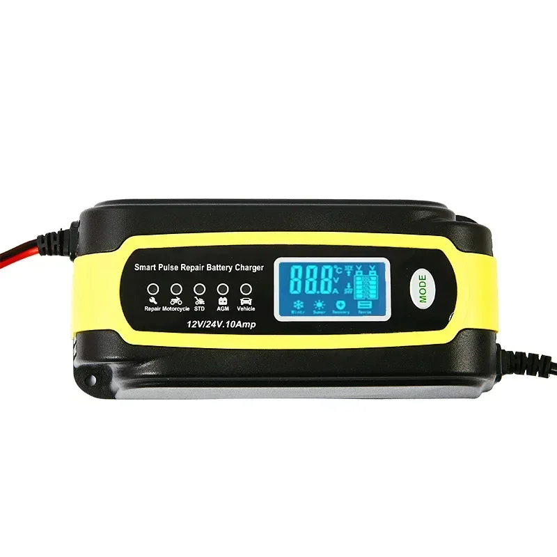 Car Battery Trickle Charger Maintainer 5A - 200W auto-acculader, 12V 24V autolader, 3A