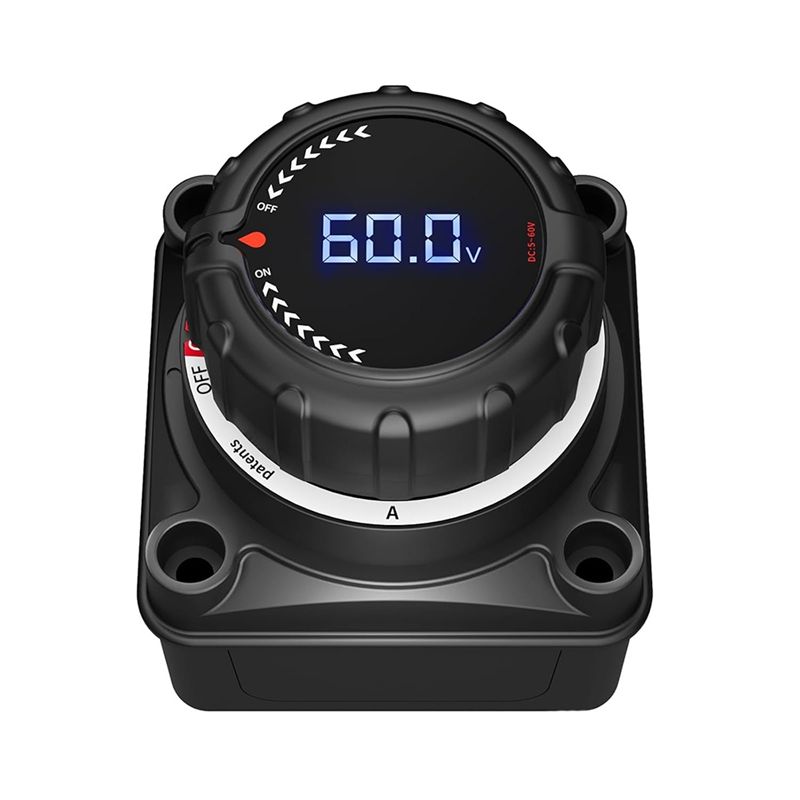 Battery Disconnect Switch Master Cut Off - AB98-Upgrade Batterij-ontkoppelingsschakelaar met voltmeter, hoofdisolator afsluit-/uitschakelschakelaar