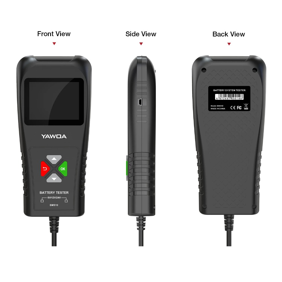 Car Battery Load Tester Digital Cranking - Auto-accutester Automotive 3in1 Professionele digitale dynamo-analysator