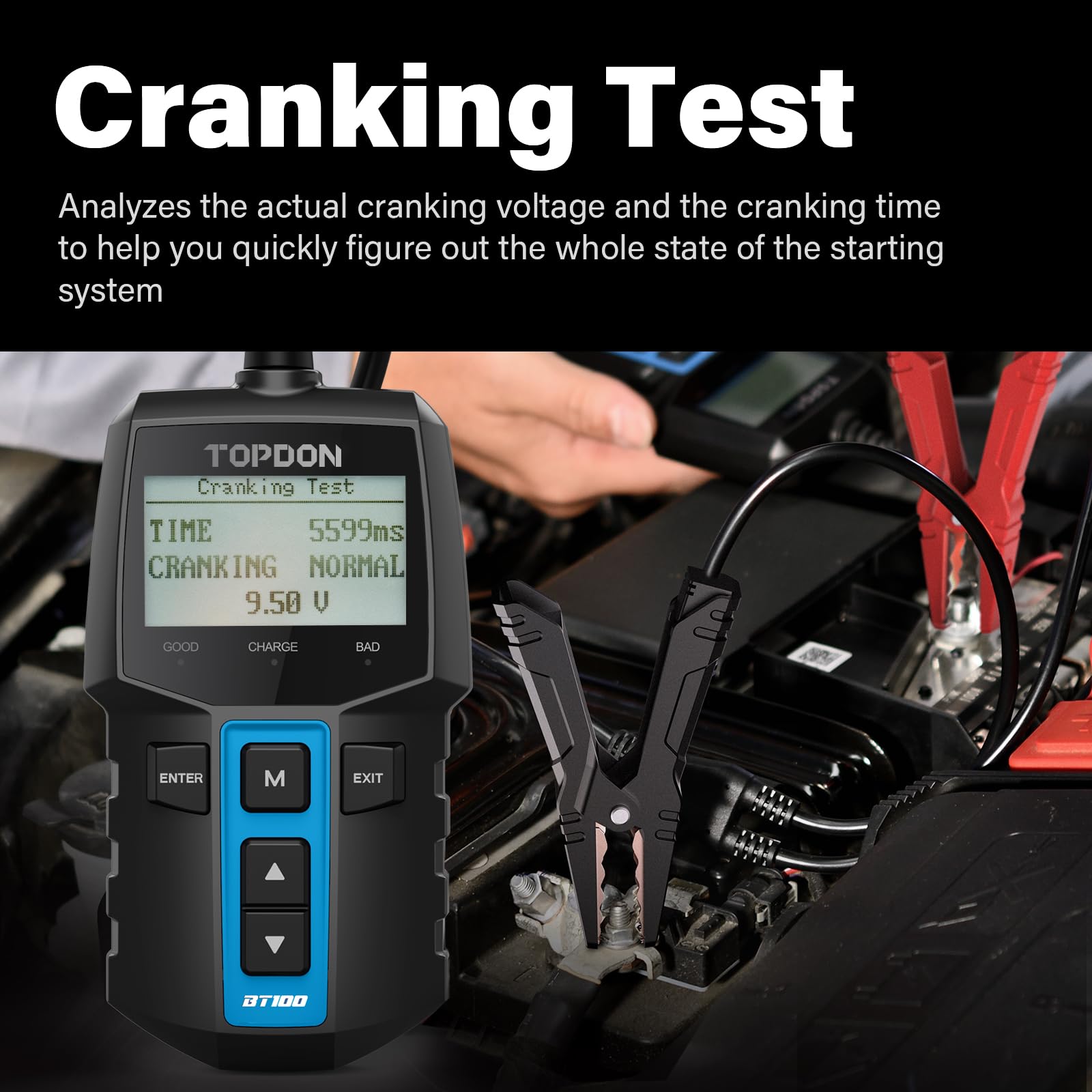 TOPDON BT100 12V Digitale Accu - Car Battery Load Tester Digital Cranking recensie en prijs