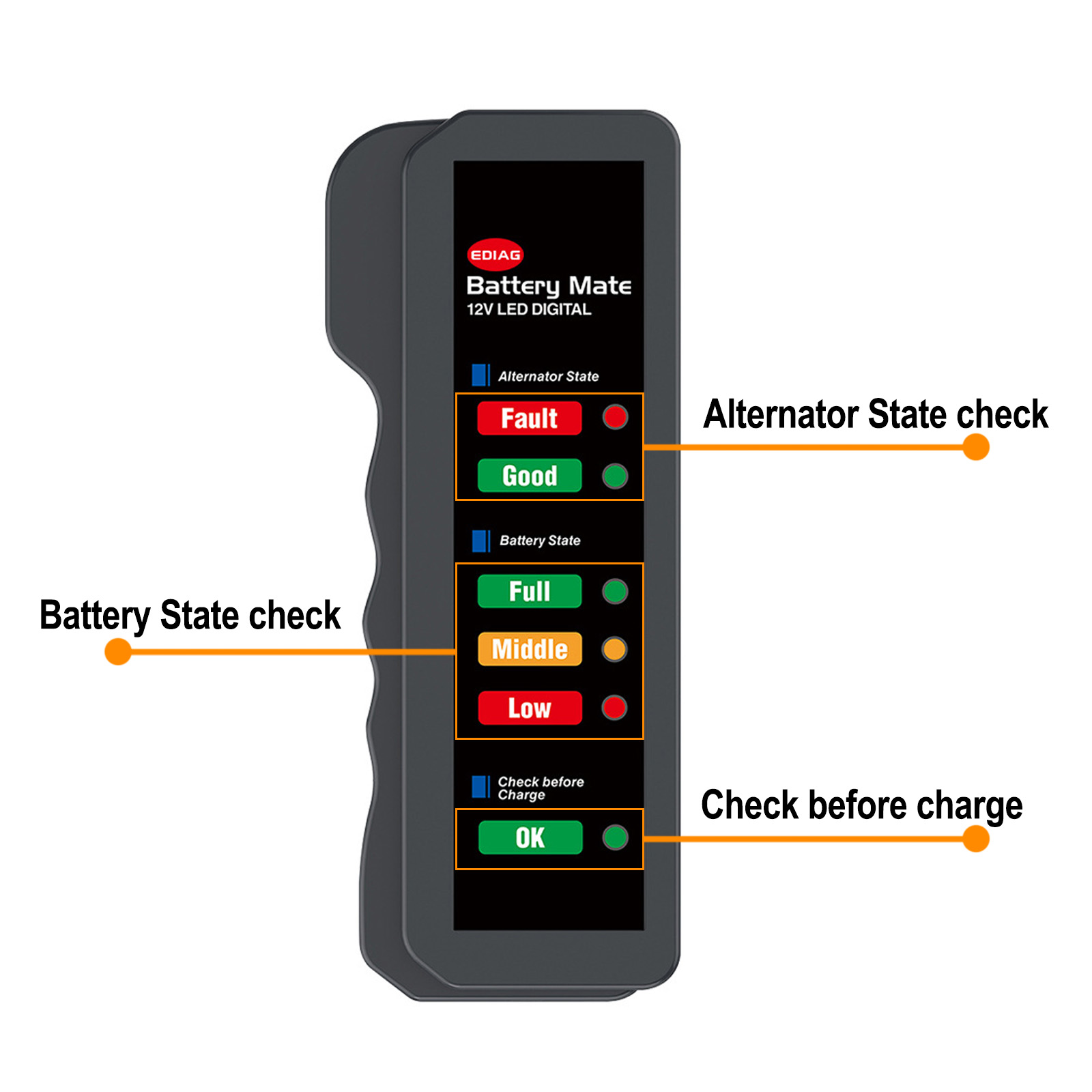 Mini 12 V Auto Batterij Tester - Alternator Tester Digital Diagnostic Tool recensie en prijs