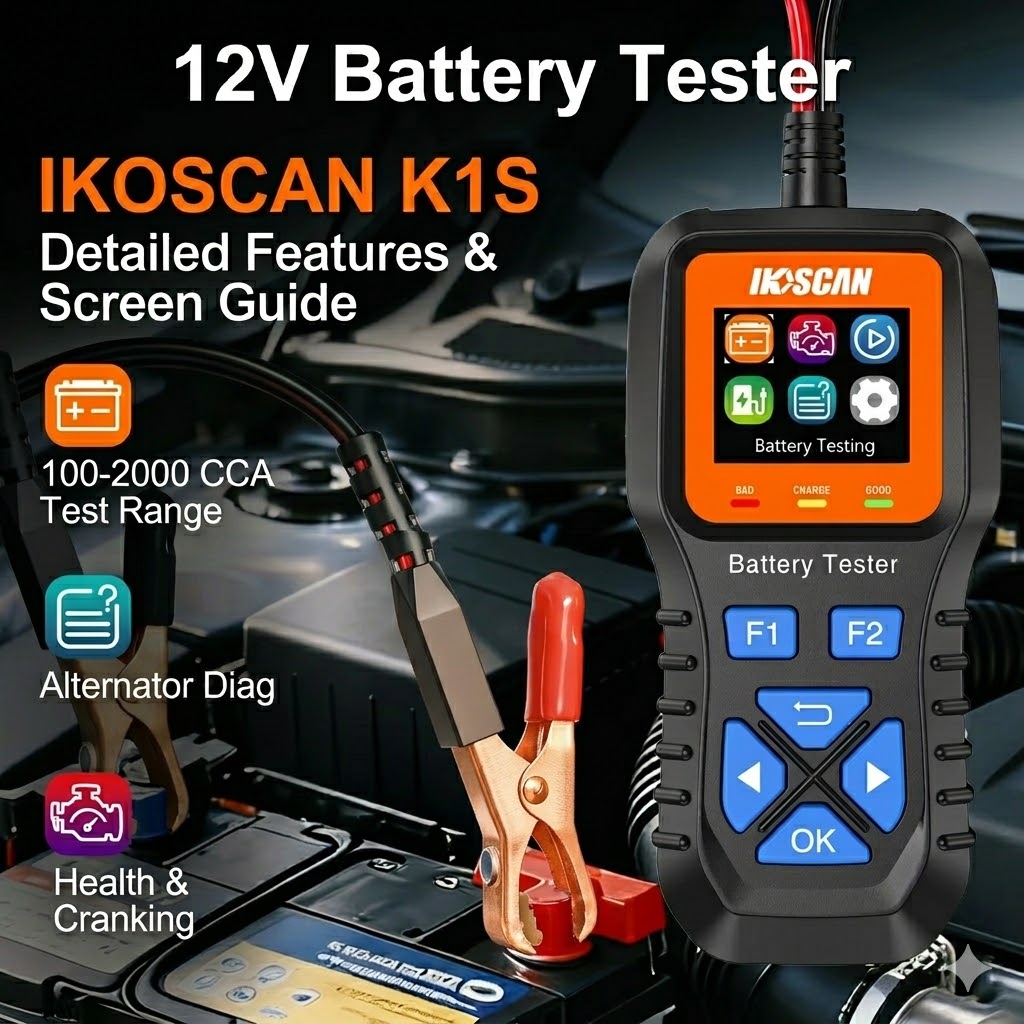 IKOSCAN K1S 12V Auto-accu Test - Alternator Tester Digital Diagnostic Tool recensie en prijs