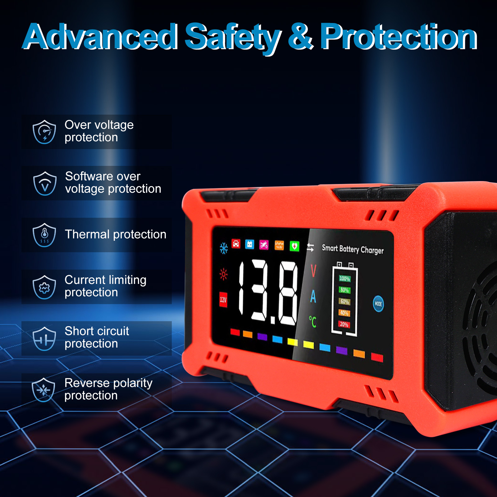 12V 6A Slimme Auto-acculader 9 - Lifepo4 Battery Charger Smart Automatic recensie en prijs