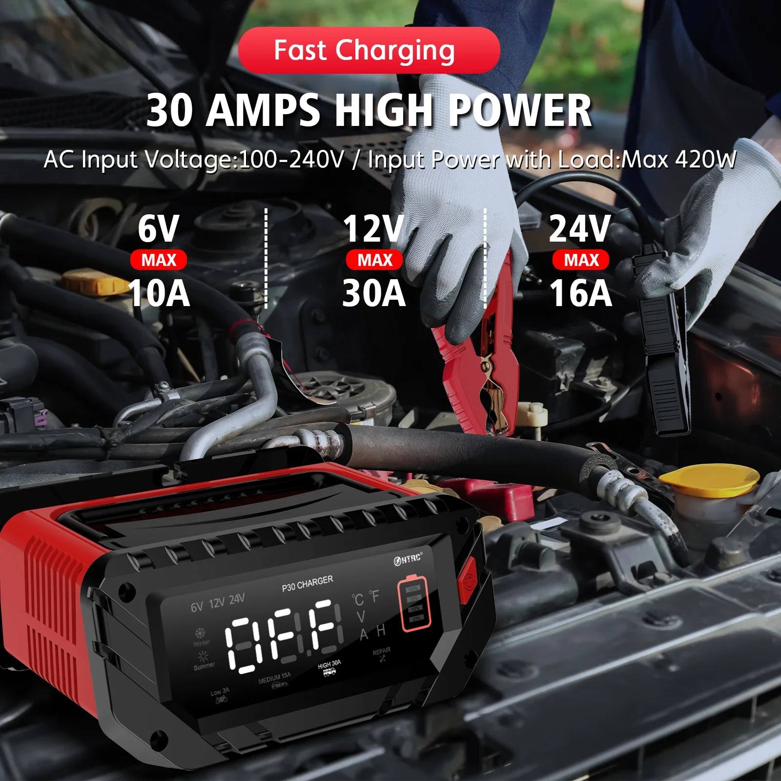 Eafc 30a Volautomatische Slimm - Lifepo4 Battery Charger Smart Automatic recensie en prijs