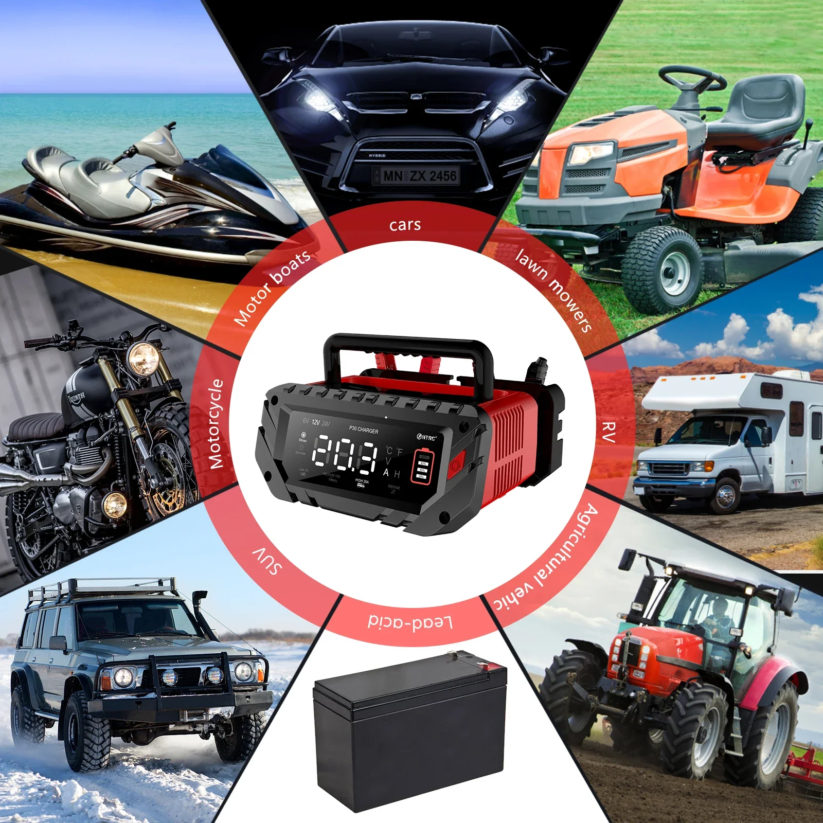 Eafc 30a Volautomatische Slimm - Lifepo4 Battery Charger Smart Automatic recensie en prijs