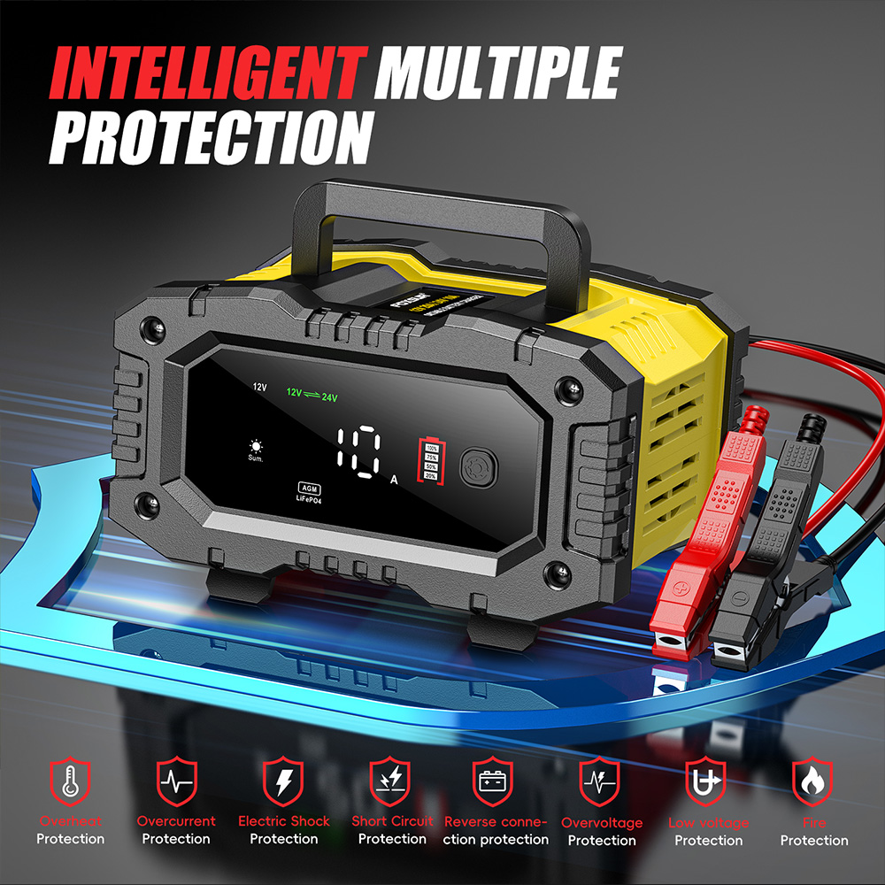 FOXSUR 12V 24V Auto Motor Vrac - Lifepo4 Battery Charger Smart Automatic recensie en prijs
