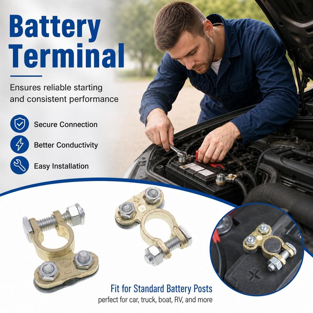 1 paar accuklemmen, verbinding - Battery Terminal Clamps Quick Release Brass recensie en prijs
