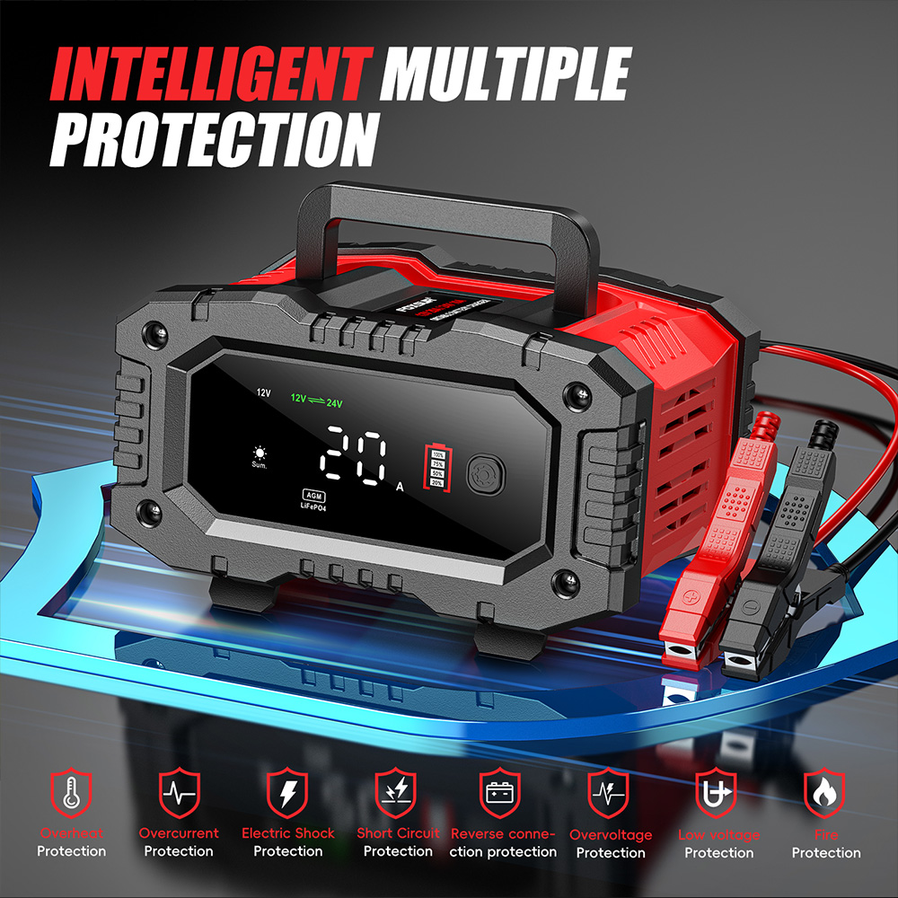 12V 10A 24V 20A Automatische A - Smart Car Battery Charger 12V 24V 20A recensie en prijs