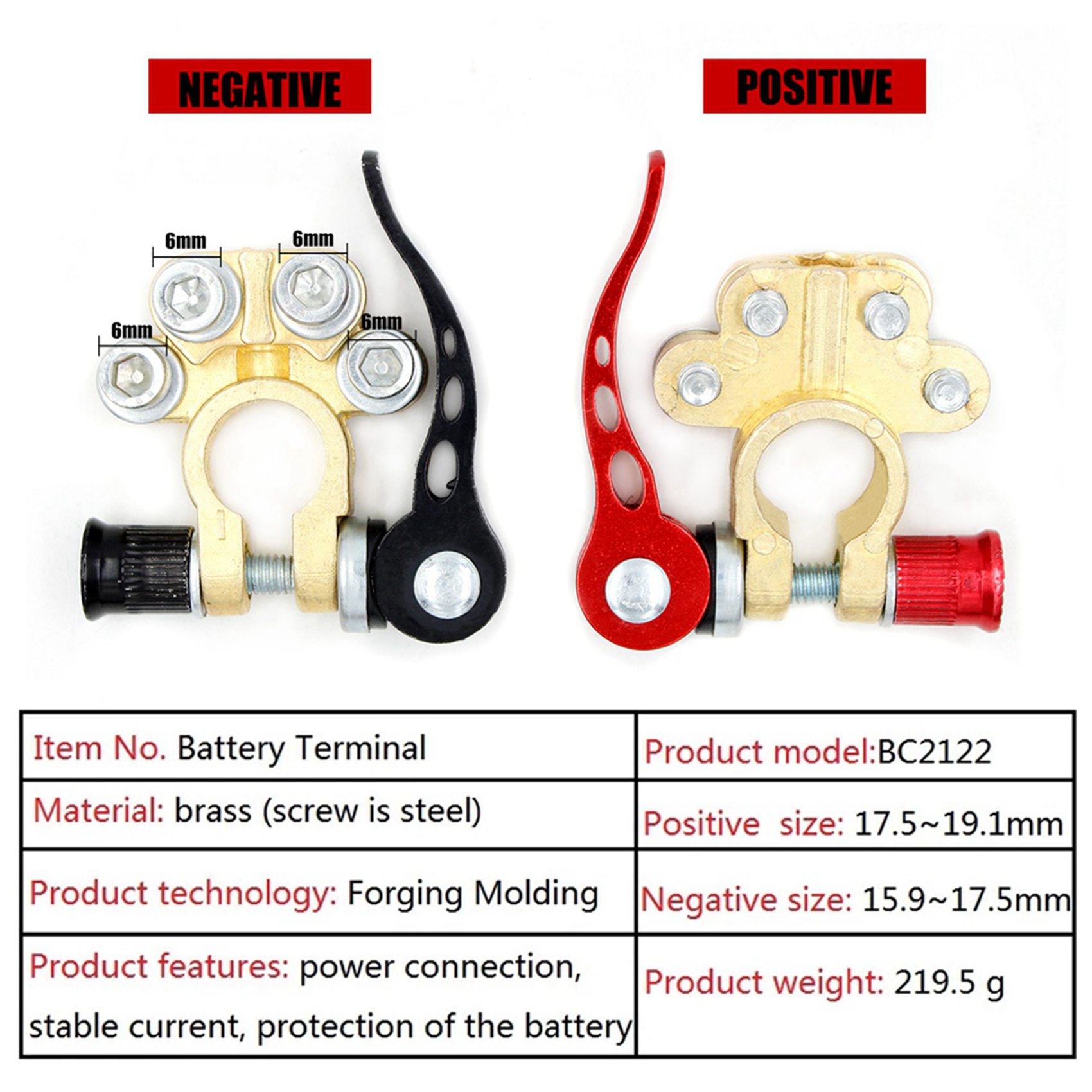 Classy-4X Quick Release Batter - Battery Terminal Clamps Quick Release Brass recensie en prijs