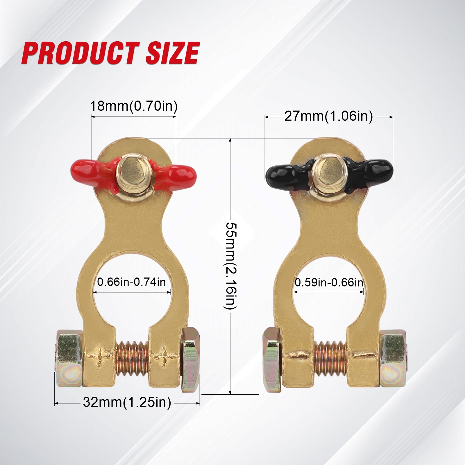 1 paar Auto Batterij Terminal  - Battery Terminal Clamps Quick Release Brass recensie en prijs