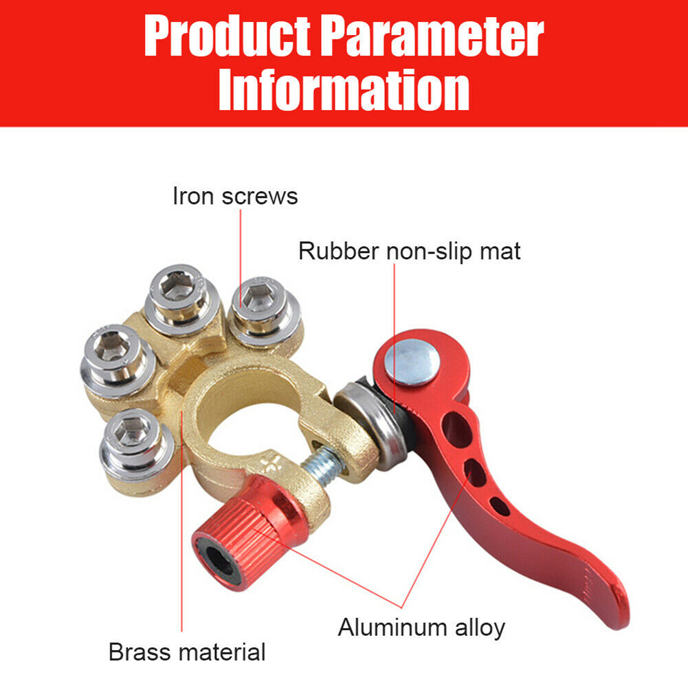 12V kabelklem voor positieve e - Battery Terminal Clamps Quick Release Brass recensie en prijs