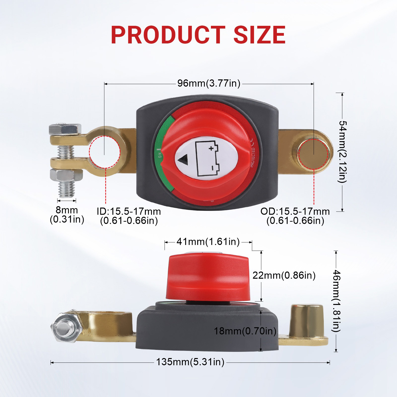 CNSPEED 12 V-48 V Top Post Bat - Battery Disconnect Switch Master Cut Off recensie en prijs