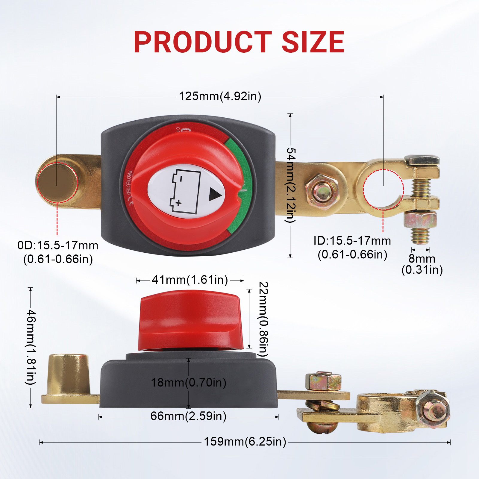 CNSPEED 12 V-48 V Top Post Bat - Battery Disconnect Switch Master Cut Off recensie en prijs