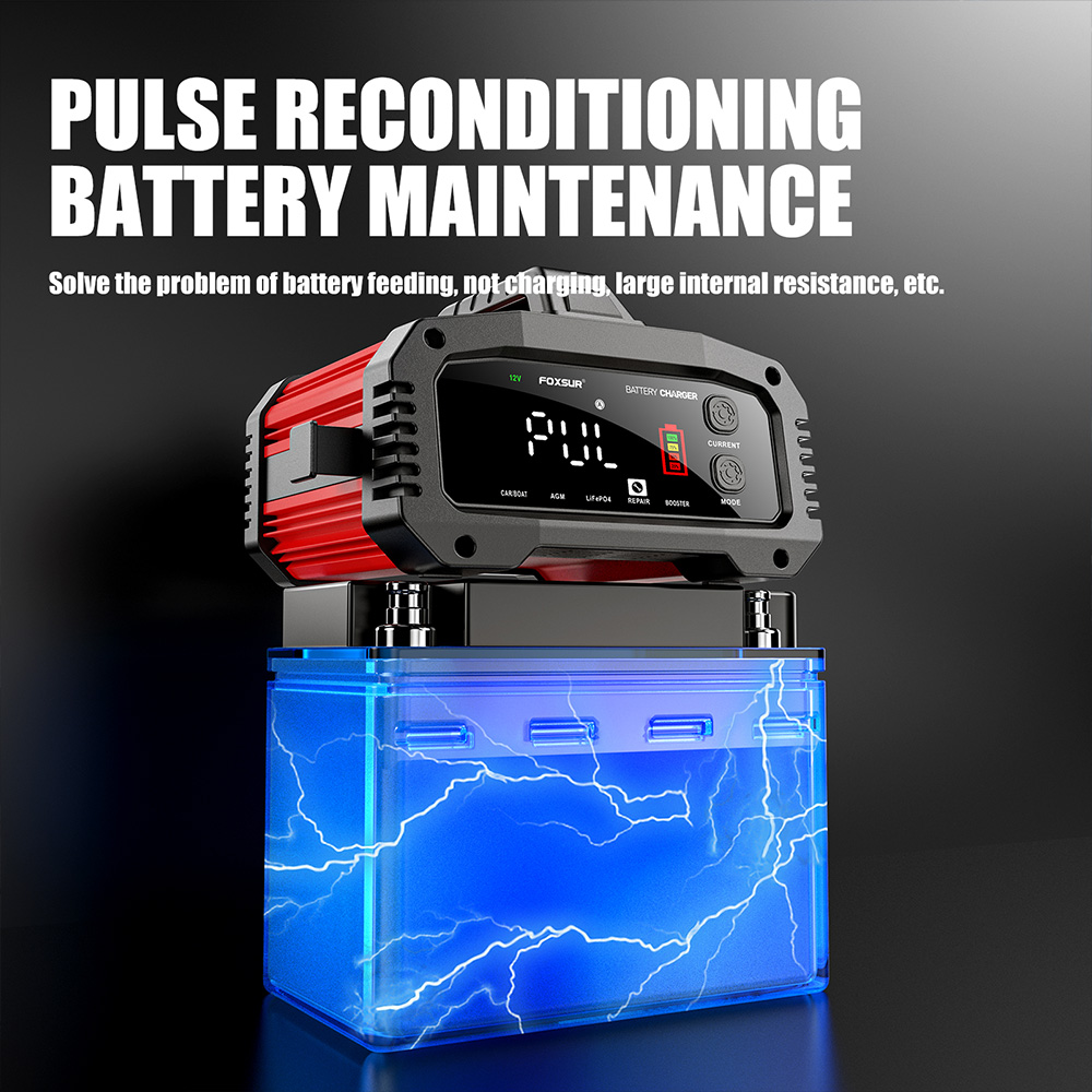 FOXSUR 20A/10A Auto Moto Accu  - Smart Car Battery Charger 12V 24V 20A recensie en prijs