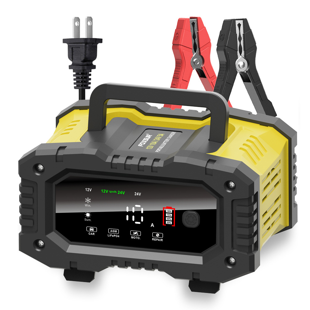Foxsur Auto Motorfiets Acculad - Smart Car Battery Charger 12V 24V 20A recensie en prijs