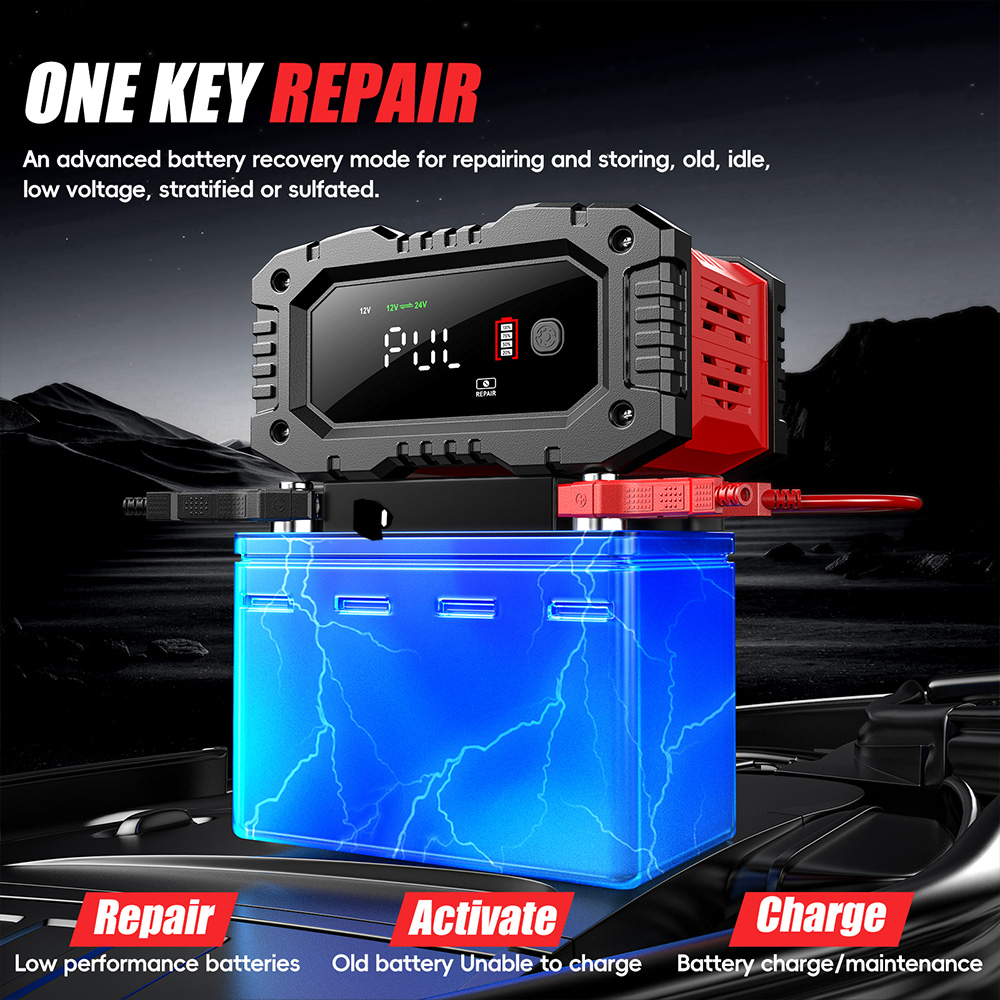 FOXSUR 20A/10A Auto Motorfiets - Smart Car Battery Charger 12V 24V 20A recensie en prijs
