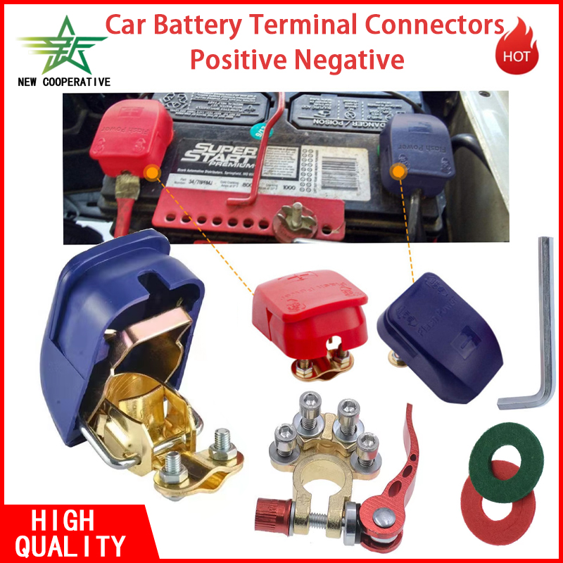 1 paar auto-accuklemmen, snelk - Battery Terminal Clamps Quick Release Brass recensie en prijs