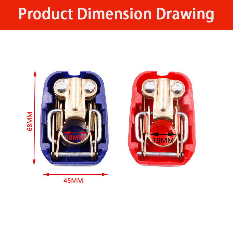 1 paar auto-accuklemmen, snelk - Battery Terminal Clamps Quick Release Brass recensie en prijs