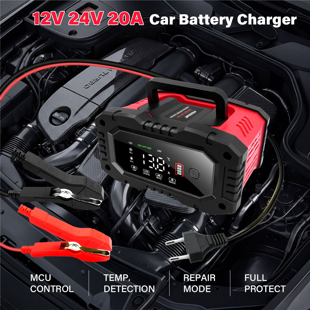 20A/10A Auto Motorfiets Accu L - Smart Car Battery Charger 12V 24V 20A recensie en prijs