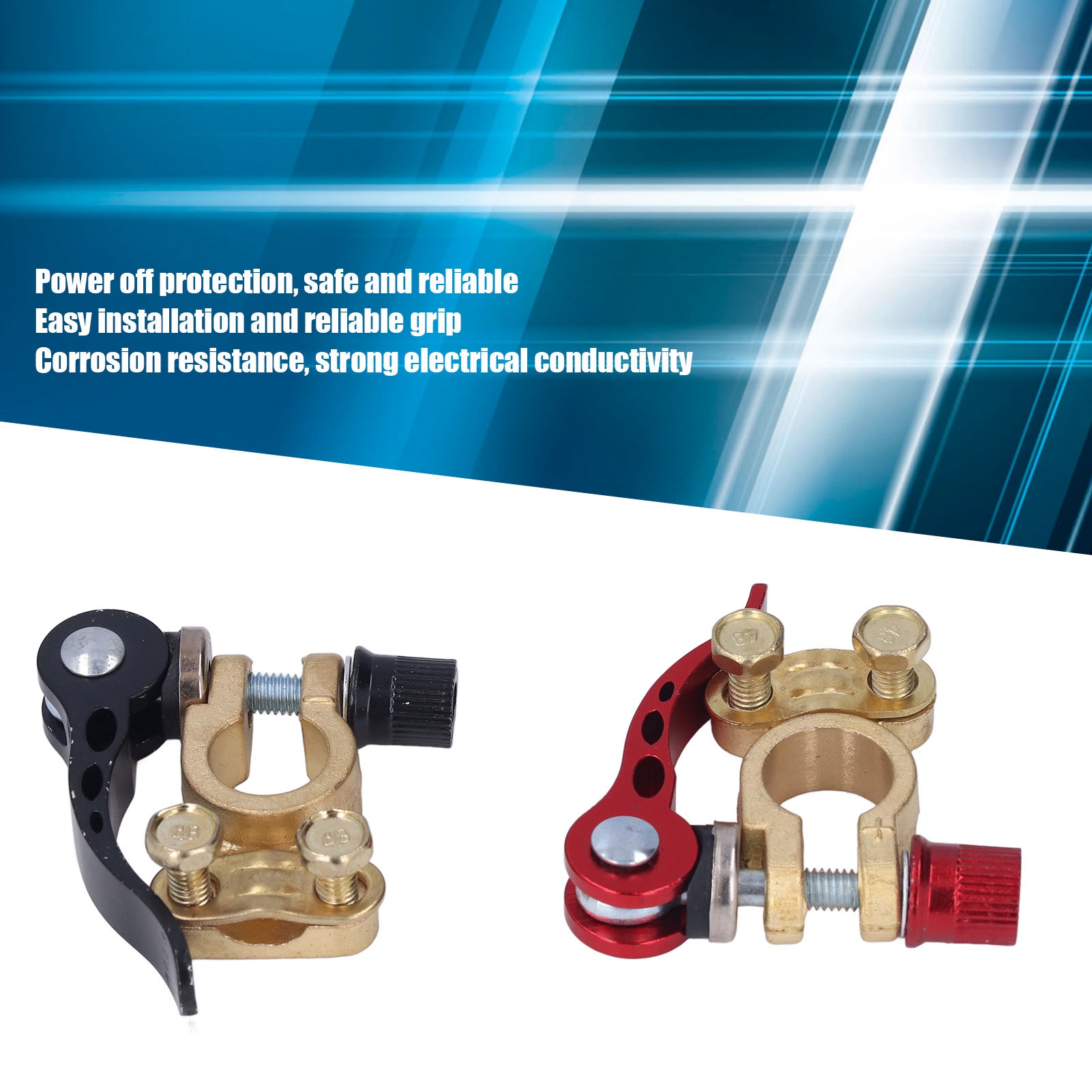 2 STKS Auto Batterij Terminal  - Battery Terminal Clamps Quick Release Brass recensie en prijs