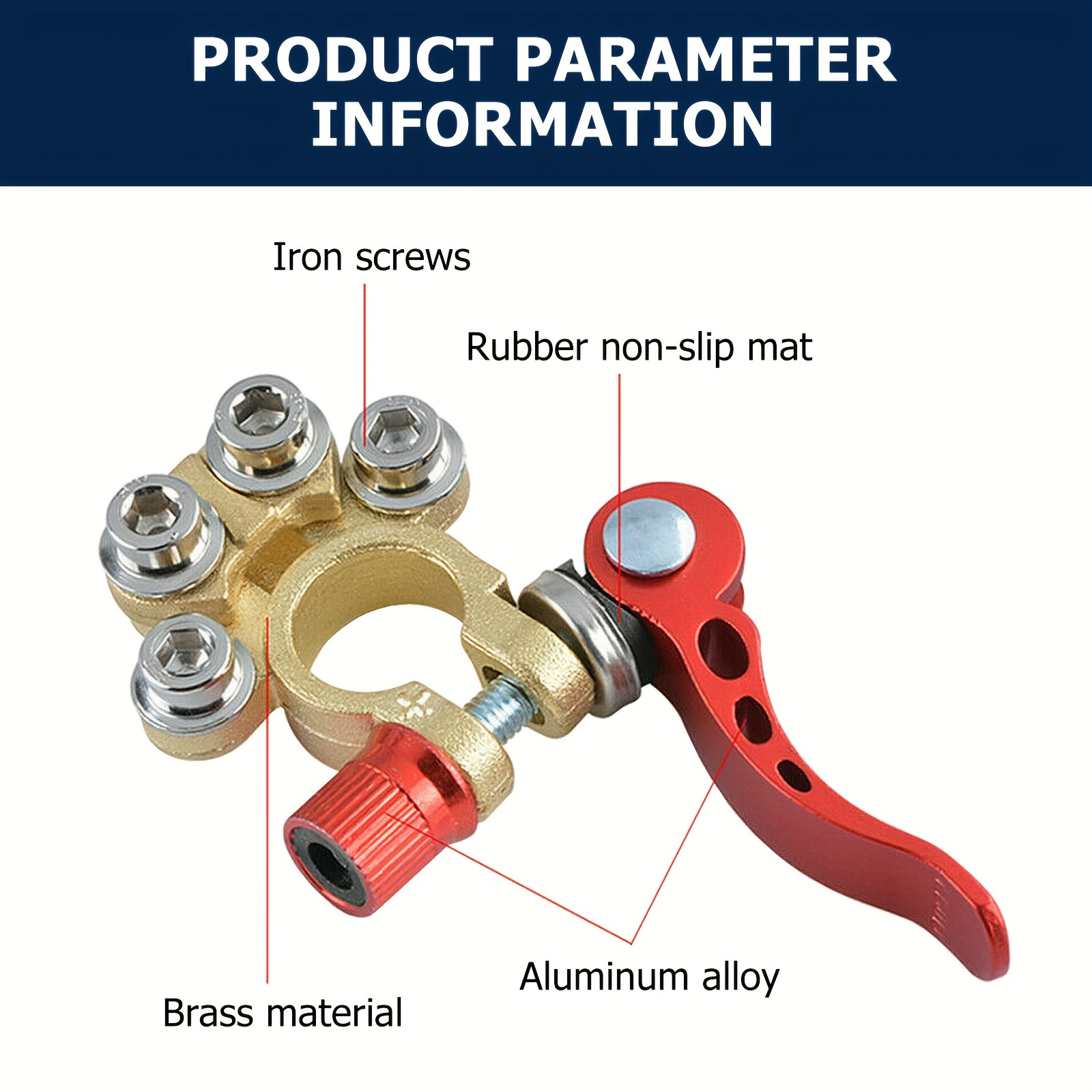 1 set positieve en negatieve a - Battery Terminal Clamps Quick Release Brass recensie en prijs