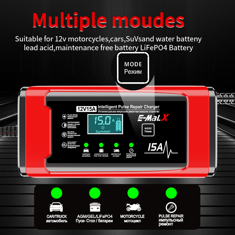 EU-stekker 12V 15A slimme batt - Lifepo4 Battery Charger Smart Automatic recensie en prijs