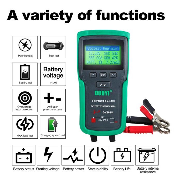 DUOYI DY2015 12V Auto Batterij - Car Battery Load Tester Digital Cranking recensie en prijs