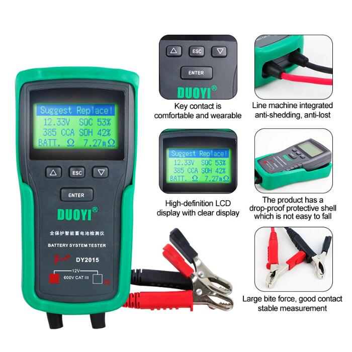 DUOYI DY2015 12V Auto Batterij - Car Battery Load Tester Digital Cranking recensie en prijs